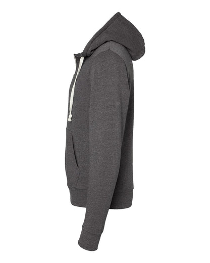 J. America Men's Triblend Full-Zip Hooded Sweatshirt 8872 #color_Black Triblend
