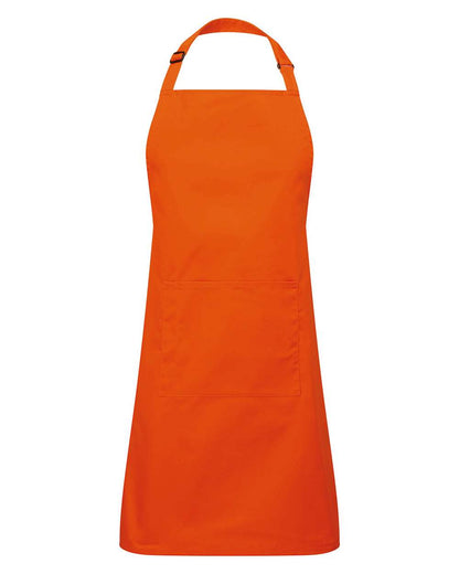 Artisan Collection by Reprime Recycled Pocket Bib Apron RP154 #color_Orange