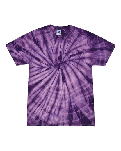 Colortone Youth Multi-Color Tie-Dyed T-Shirt 1000Y #color_Spider Purple