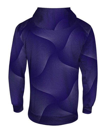 Badger Youth Warp Hooded Long Sleeve T-Shirt 2413 #color_Purple