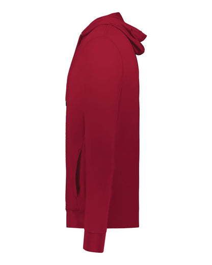 Holloway Youth Eco Revive™ Ventura Soft Knit Hooded Sweatshirt 222698 #color_Scarlet