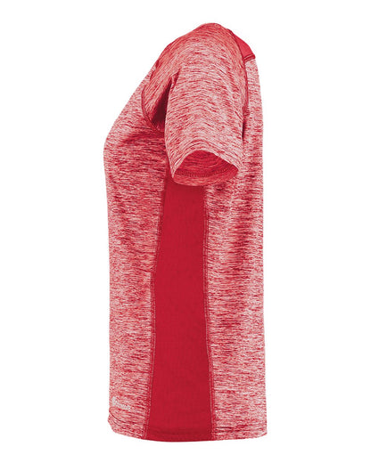 Holloway Women's Electrify CoolCore® V-Neck T-Shirt 222771 #color_Scarlet Heather