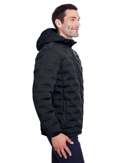 North End Men's Loft Puffer Jacket NE708 #colormdl_Black/ Carbon