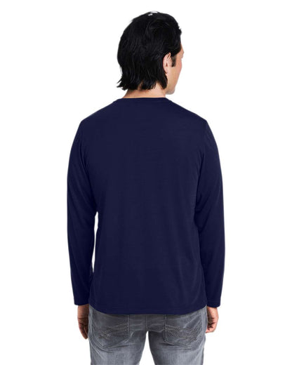 CORE365 Unisex Fusion ChromaSoft™ Performance Long Sleeve T-Shirt CE111L #colormdl_Classic Navy