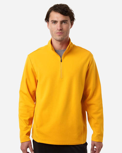 Team 365 Unisex Squad Cadet Quarter-Zip Tech Fleece Pullover TT401 #colormdl_Sport Athletic Gold