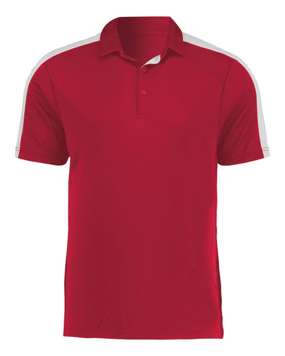 Augusta Sportswear Two-Tone Vital Polo 5028 #color_Scarlet/ White