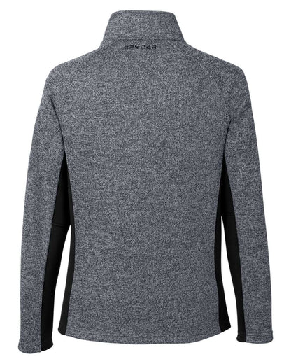 Spyder Men's Constant Half-Zip Pullover Sweater S16561 #color_Black Heather/ Black