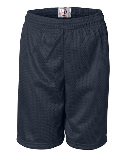 Badger Youth Pro Mesh 6" Shorts 2207 #color_Navy