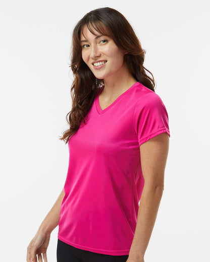 Augusta Sportswear Women's Nexgen Wicking V-Neck T-Shirt 1790 #colormdl_Power Pink