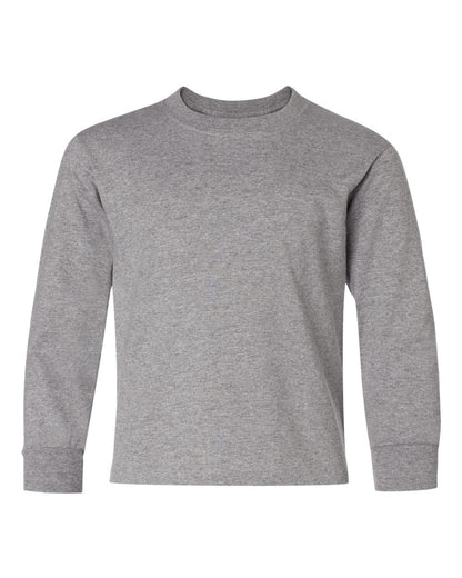 JERZEES Youth Dri-Power® Long Sleeve 50/50 T-Shirt 29BLR #color_Oxford
