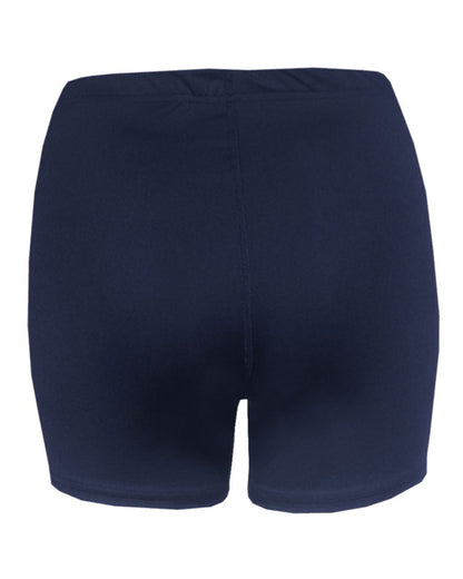 Alleson Athletic Women's Compression 4'' Inseam Shorts 4614 #color_Navy