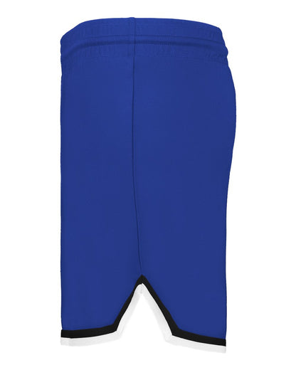 Alleson Athletic Women's Retro Basketball Shorts A56000 #color_Royal/ Black/ White