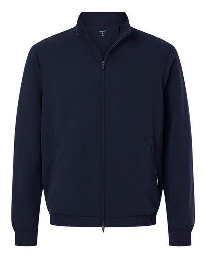 Jaanuu Men's Wolfe Everyday Full-Zip 6-Pocket Scrub Jacket M60001 #color_Midnight Navy