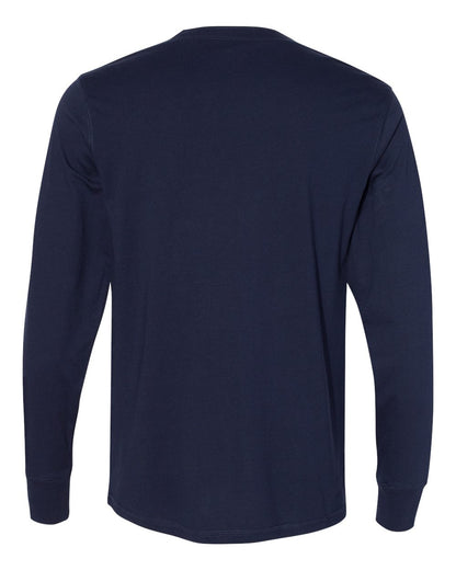 BELLA + CANVAS Men's Jersey Henley 3150 #color_Navy