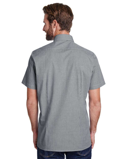 Artisan Collection by Reprime Men's Microcheck Gingham Cotton Shirt RP221 #colormdl_Black/ White