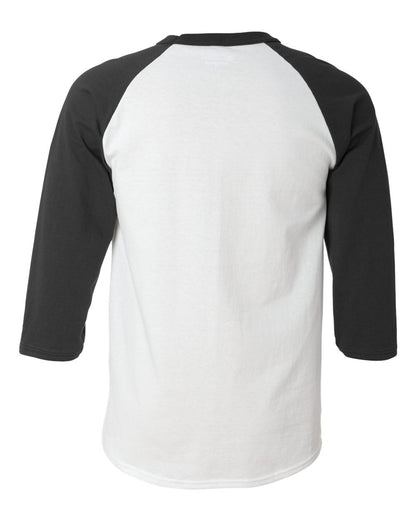Champion Three-Quarter Raglan Sleeve Baseball T-Shirt T137 #color_White/ Black