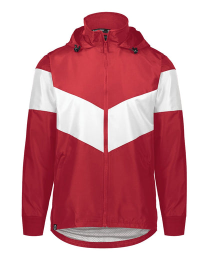 Holloway Men's Potomac Hooded Jacket 229527 #color_Scarlet/ White