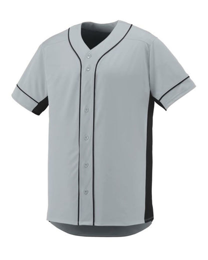 Augusta Sportswear Youth Slugger Jersey 1661 #color_Silver/ Black