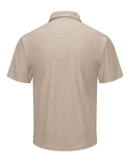 Red Kap Men's Performance Knit® Flex Series Pro Polo SK90 #color_Tan