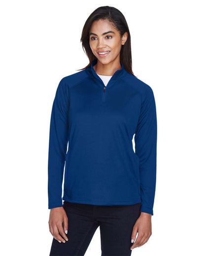 Devon & Jones Women's Stretch Tech-Shell® Compass Quarter-Zip Pullover DG440W #colormdl_True Royal