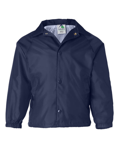 Augusta Sportswear Youth Coach's Jacket 3101 #color_Navy