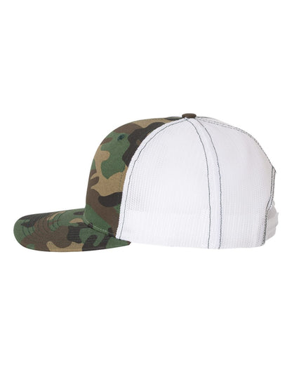 Richardson Printed Trucker Cap 112P #color_Army Camo/ White