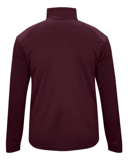 Badger Youth B-Core Quarter-Zip Pullover 2102 #color_Maroon/ Graphite