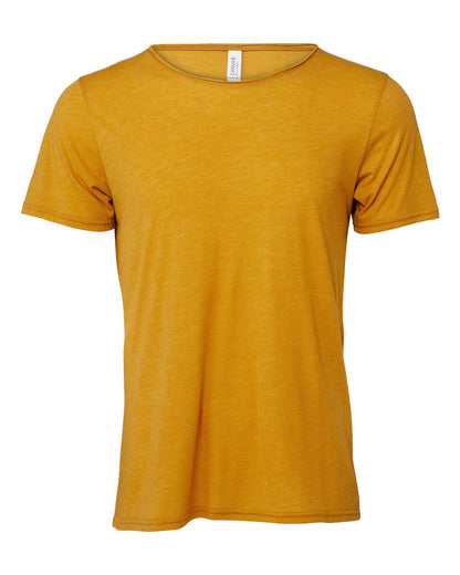 BELLA + CANVAS FWD Fashion Triblend Raw Neck Tee 3414 #color_Mustard Triblend