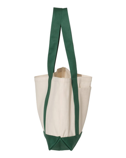 Liberty Bags Leeward Boater Tote 8869 #color_Natural/ Forest