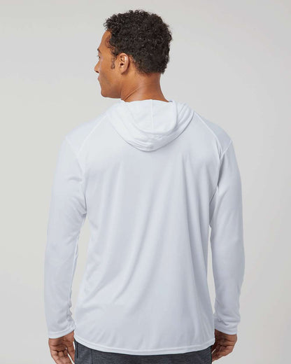 Badger B-Core Hooded Long Sleeve T-Shirt 4105 #colormdl_White