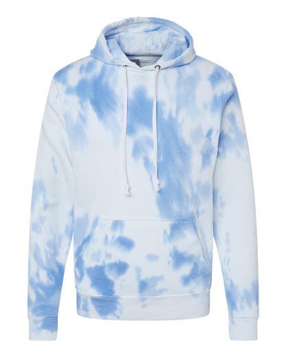 J. America Men's Tie-Dyed Fleece Hooded Sweatshirt 8861 #color_Periwinkle Tie Dye