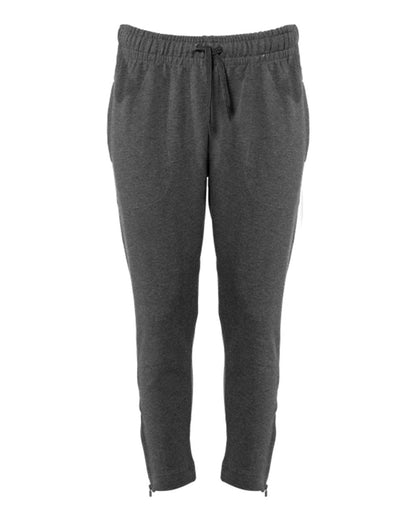 Badger FitFlex Women's French Terry Ankle Pants 1071 #color_Charcoal