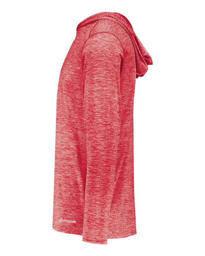 Holloway Youth Electrify CoolCore® Hooded Sweatshirt 222689 #color_Scarlet Heather