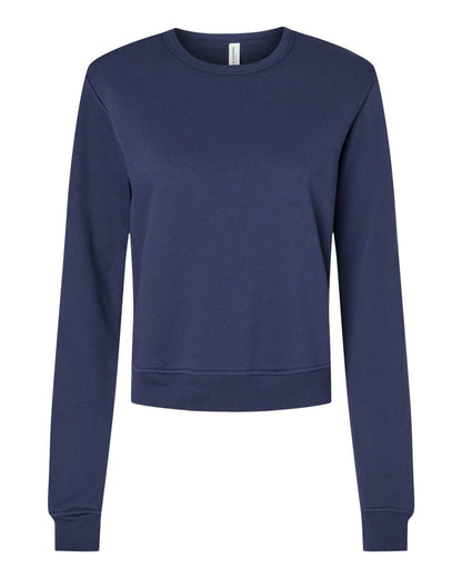 BELLA + CANVAS Women's Sponge Fleece Classic Crewneck Sweatshirt 7511 #color_Navy