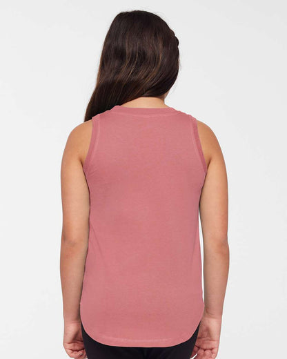 LAT Girls' Relaxed Fine Jersey Tank 2692 #colormdl_Mauvelous