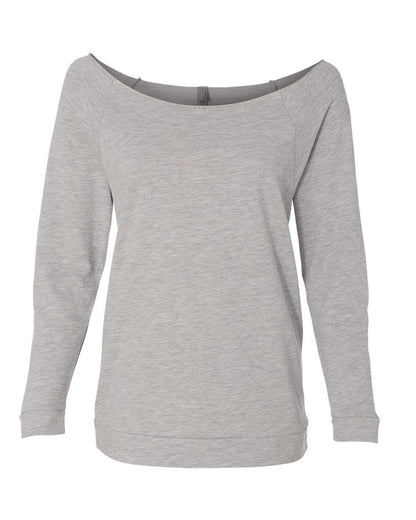 Next Level Women's Terry Raw Edge Three-Quarter Sleeve Raglan 6951 Next Level Women's Terry Raw Edge Three-Quarter Sleeve Raglan 6951