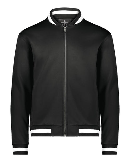 Holloway Youth V-Street Full-Zip Jacket 223647 #color_Black/ White
