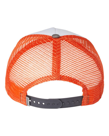 Imperial North Country Trucker Cap 1287 #color_White/ Charcoal/ Orange