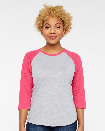 LAT Women's Baseball Fine Jersey Three-Quarter Sleeve Tee 3530 LAT Women's Baseball Fine Jersey Three-Quarter Sleeve Tee 3530