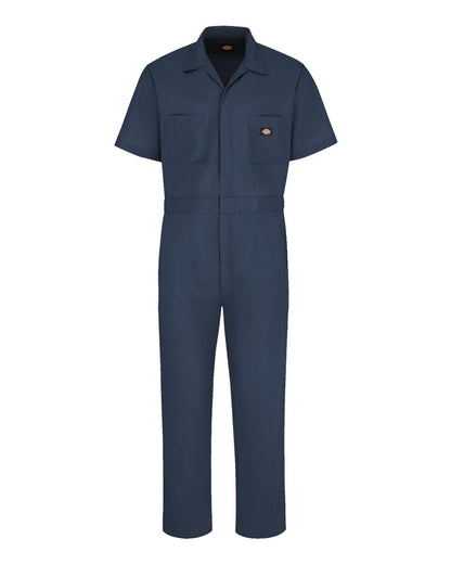 Dickies Men's Tall Short Sleeve Coverall 3339T #color_Dark Navy