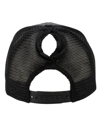 Infinity Her Women's Modern Trucker Cap CHARLIE #color_Black Leopard/ Black