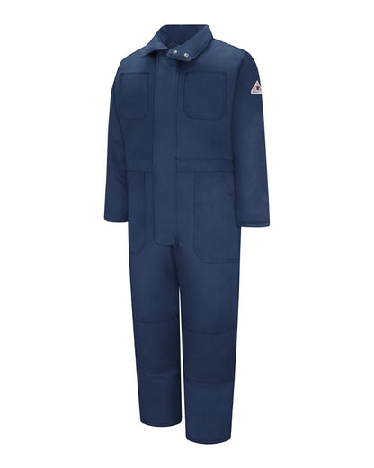 Bulwark Men's Premium Insulated Coverall - EXCEL FR® ComforTouch CLC8 #color_Navy