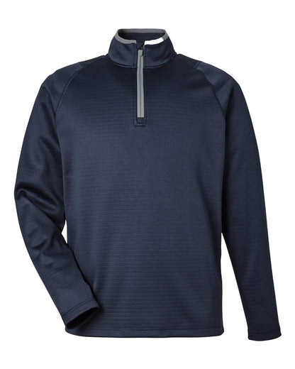 Puma Golf Men's Waffle Fleece Quarter-Zip Pullover 631105 #color_Deep Navy