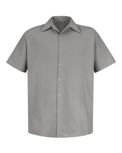 Red Kap Men's Specialized Short Sleeve Pocketless Work Shirt SP26 #color_Light Grey