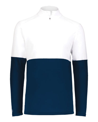 Holloway Youth Momentum Team Quarter-Zip Pullover 223600 #color_Navy/ White