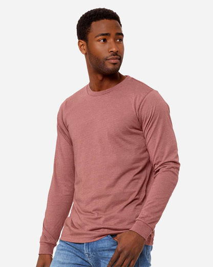 BELLA + CANVAS Heather CVC Long Sleeve Tee 3501CVC #colormdl_Heather Mauve