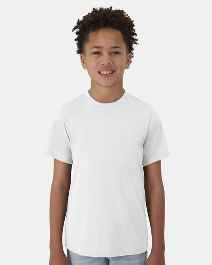 Hanes Youth Cool DRI® Cotton Touch T-Shirt 484Y #colormdl_White