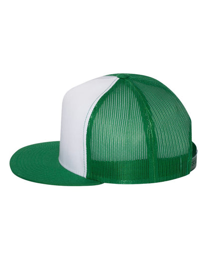 YP Classics Five-Panel Classic Trucker Cap 6006 #color_Kelly/ White/ Kelly