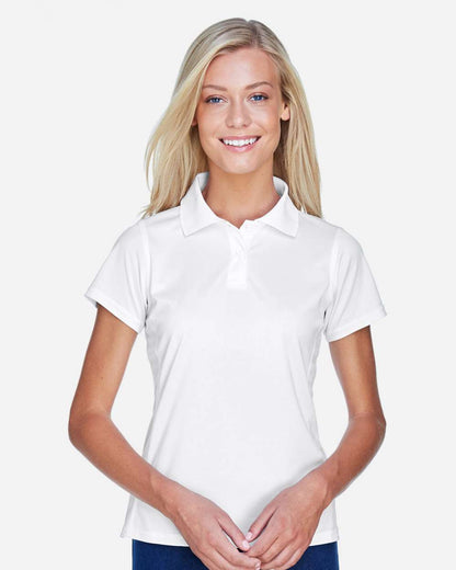 Harriton Women's Polyester Jersey Polo M315W #colormdl_White