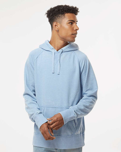 J. America Men's Vintage Zen Fleece Hooded Sweatshirt 8915 #colormdl_Chambray